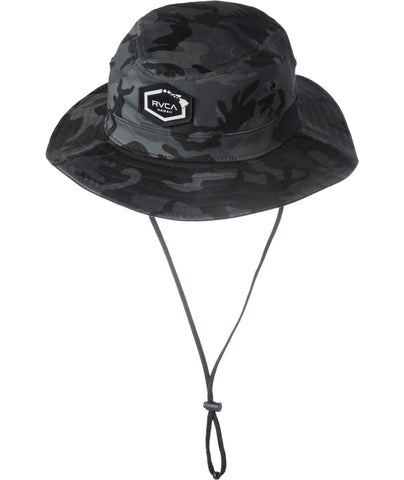 RVCA ISLAND HEX REVERSIBLE BOONIE HAT - CHARCOAL