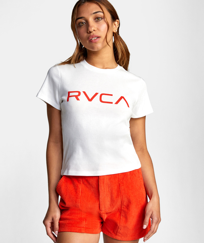 RVCA RIB TEE SS - VINTAGE WHITE